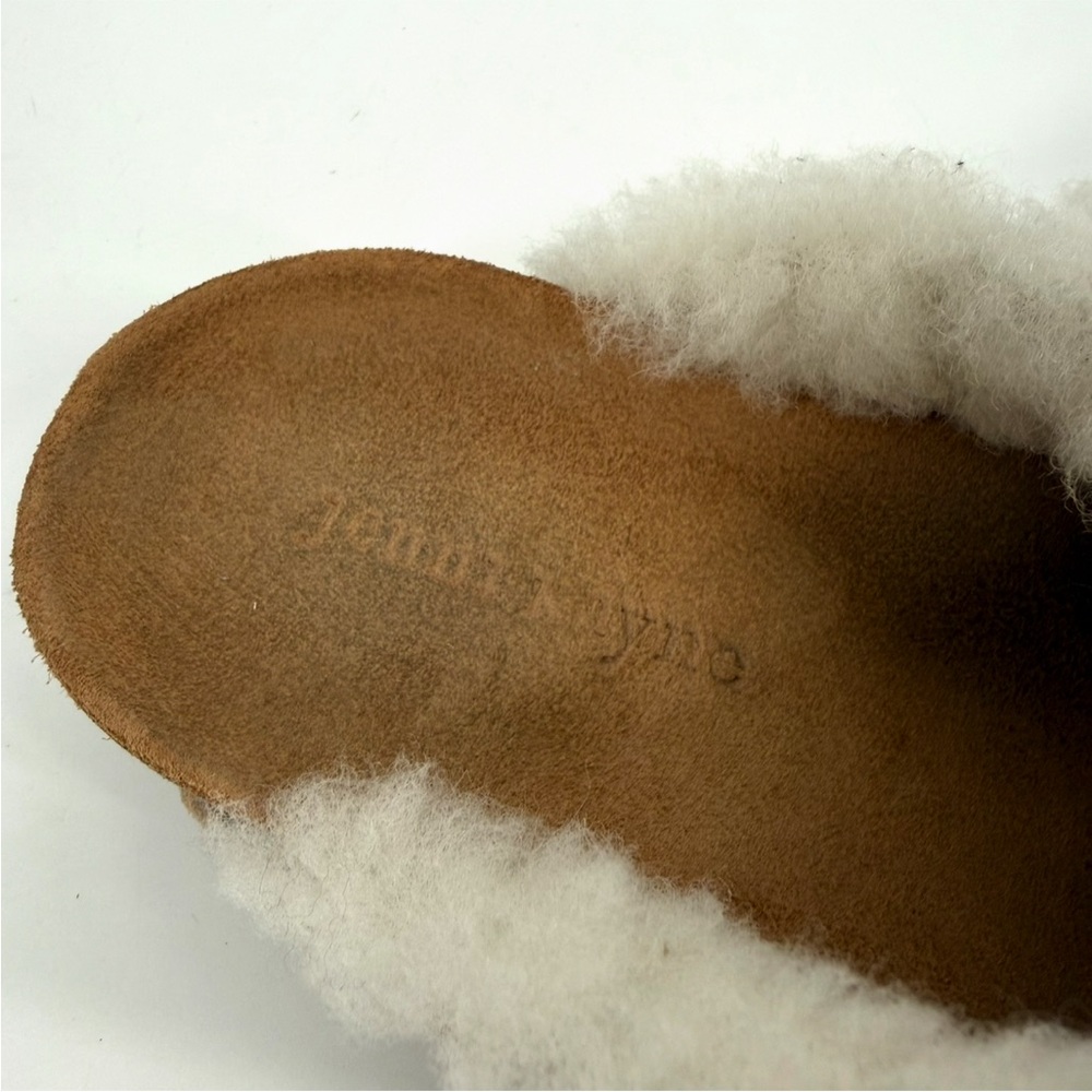 Jenni Kayne Shearling-Lined Moc Clogs Womens Size EU 39 US 9 Natural Suede - Picture 7 of 10